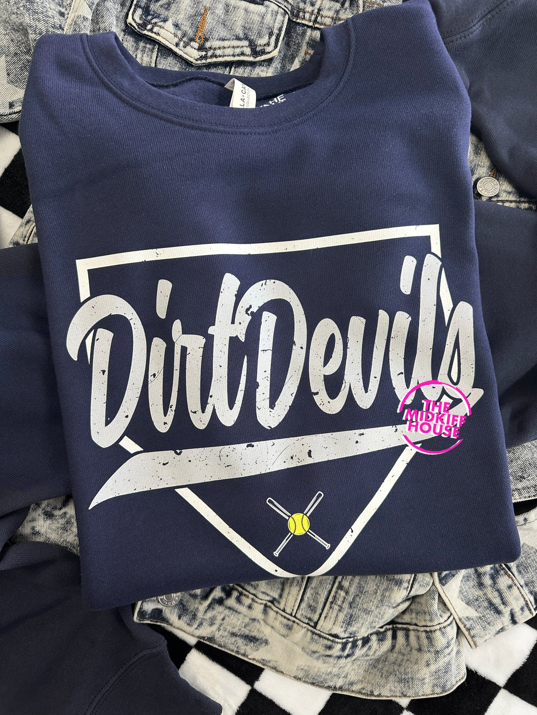 DIRT DEVILS VINTAGE PLATE CREWNECK