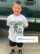 Load image into Gallery viewer, GREEN WAVE FOOTBALL COVER TEE (IN-STOCK)

