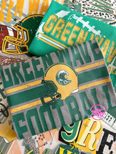 Load image into Gallery viewer, SALE! GREEN WAVE HELMET DISTRESSED LINES TEE
