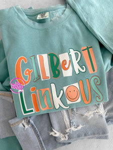 GILBERT LINKOUS HAPPY CUTOUTS CREWNECK