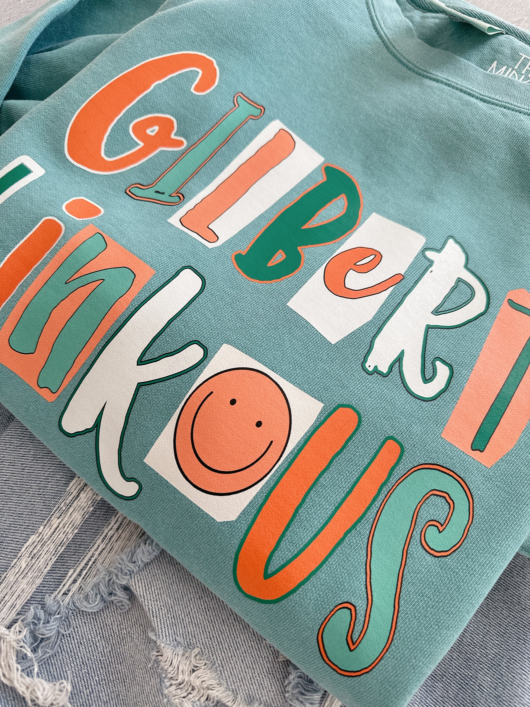GILBERT LINKOUS HAPPY CUTOUTS CREWNECK