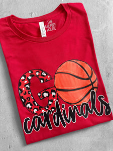 GO CARDINALS BASKETBALL TEE