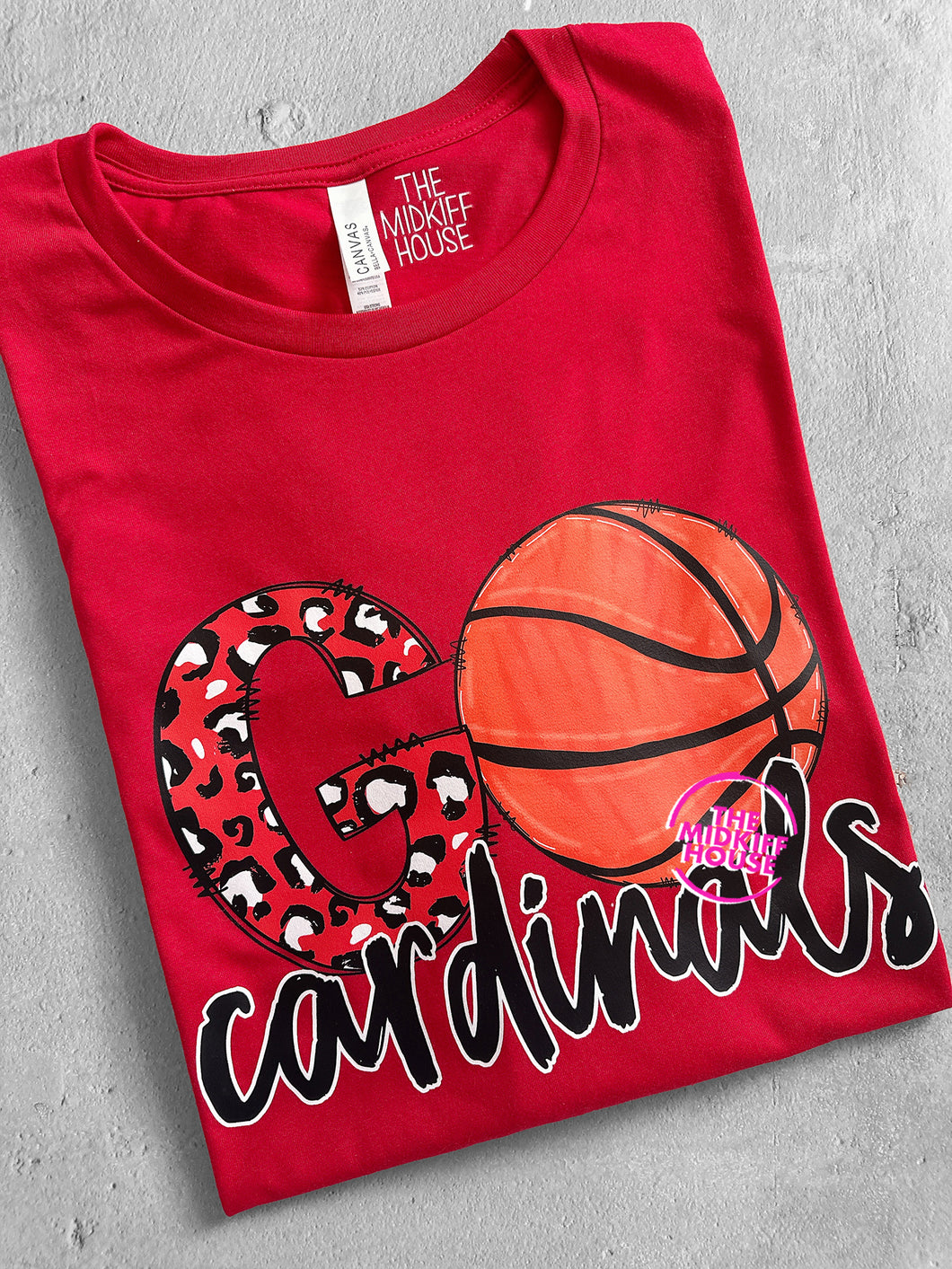 GO CARDINALS BASKETBALL TEE