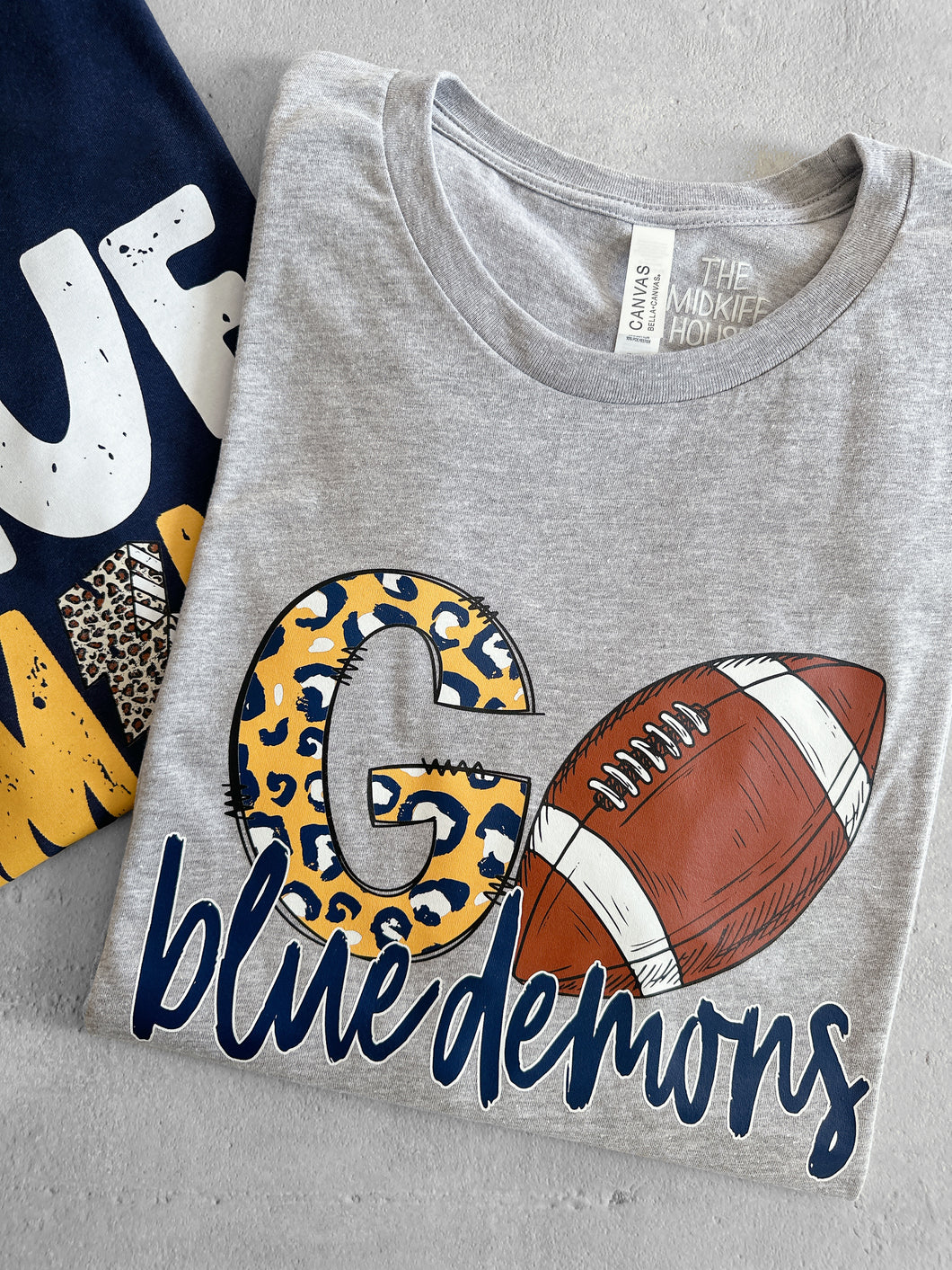 GO BLUE DEMONS FOOTBALL TEE