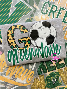 GO GREEN WAVE SOCCER TEE