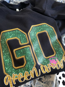 GO FAUX SPARKLE CREWNECK