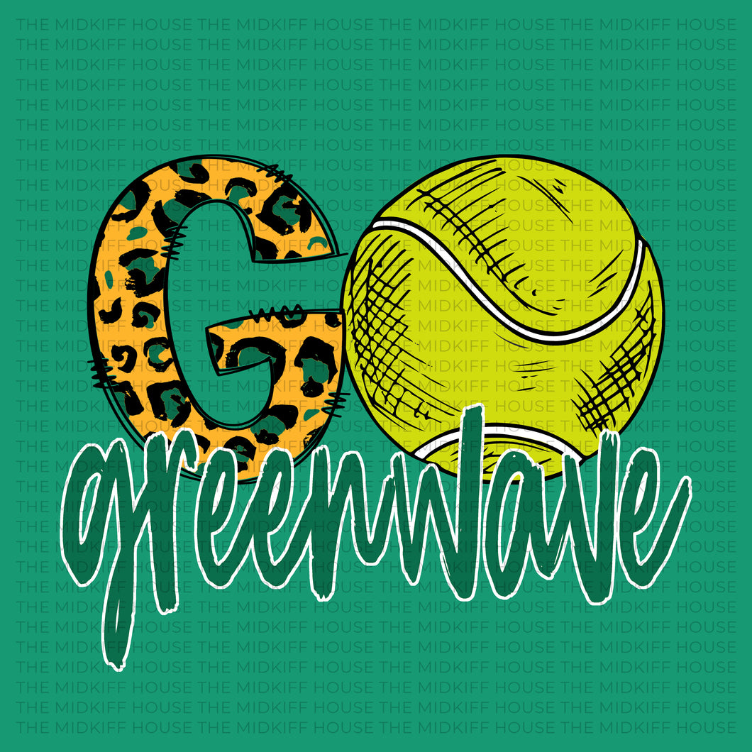 GO GREEN WAVE TENNIS TEE