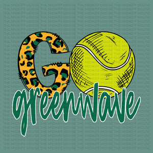 GO GREEN WAVE TENNIS TEE