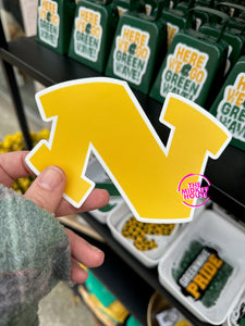 CLASSIC N LOGO STICKER (GOLD)