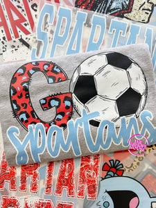 GO SPARTANS SOCCER TEE
