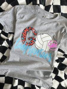 GO LADY SPARTANS VOLLEYBALL TEE