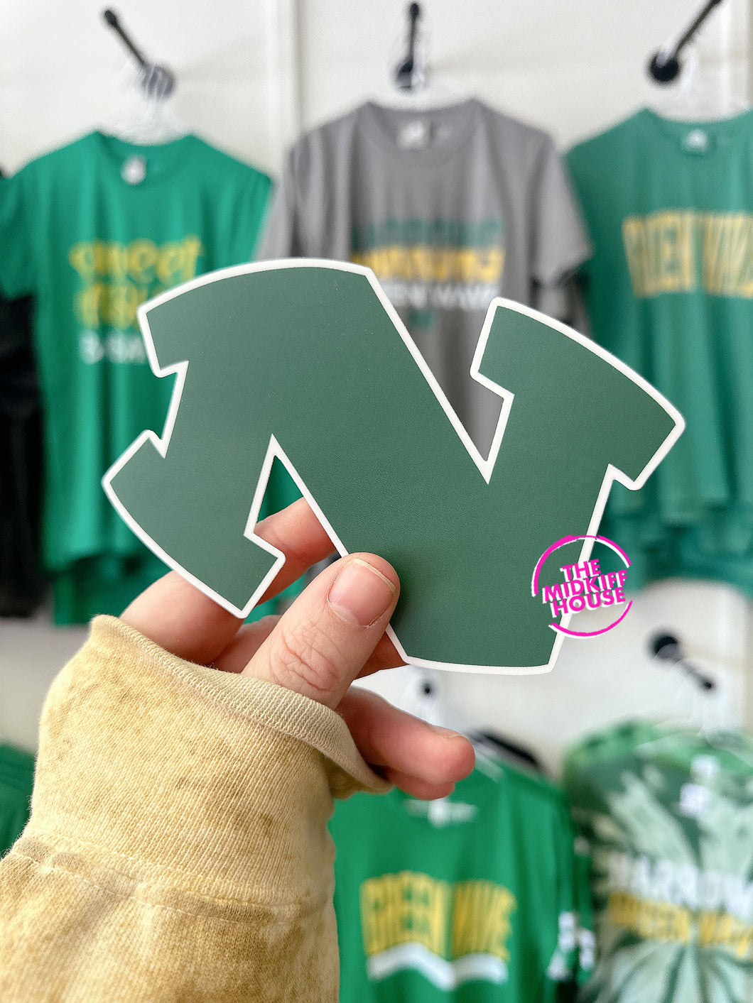 CLASSIC N LOGO STICKER (GREEN)