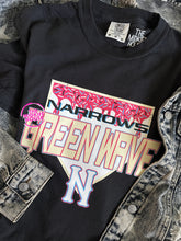 Load image into Gallery viewer, GREEN WAVE BASEBALL DRIP TEE

