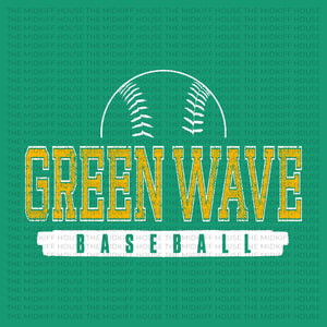 GREEN WAVE BASEBALL JERSEY TITLE TEE