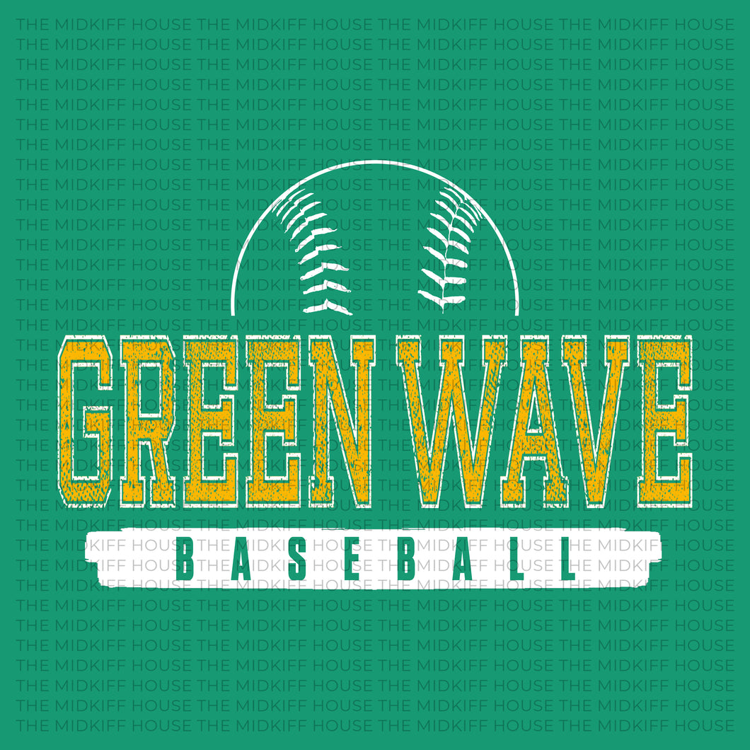 GREEN WAVE BASEBALL JERSEY TITLE TEE