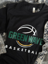 Load image into Gallery viewer, THROWBACK GREEN WAVE BASKETBALL TEE
