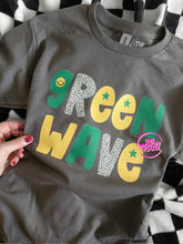 Load image into Gallery viewer, GREEN WAVE LITTLE CUTIE TEE
