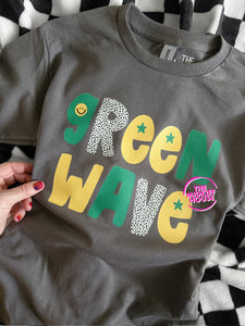 GREEN WAVE LITTLE CUTIE TEE