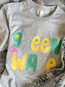 GREEN WAVE LITTLE CUTIE TEE