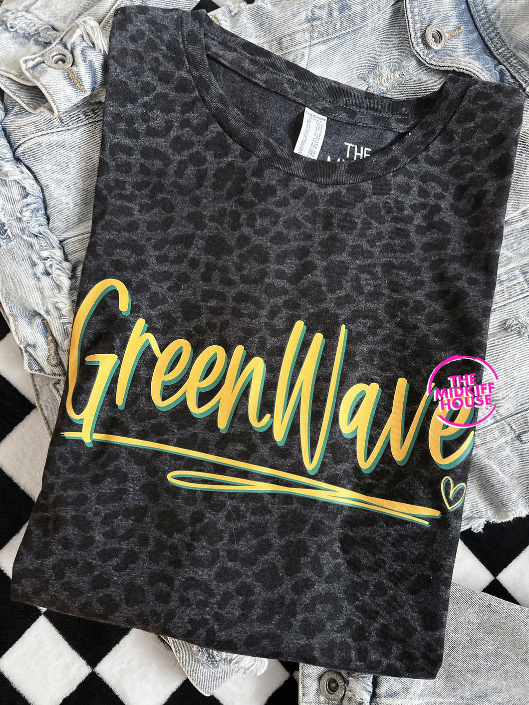 SALE! GREEN WAVE DOODLE TEE