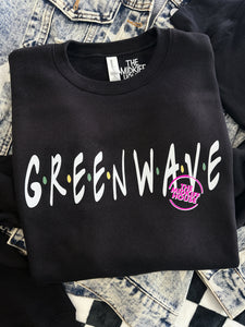 SALE! GREEN WAVE DOTS CREWNECK