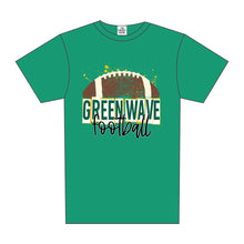 Load image into Gallery viewer, SALE! GREEN WAVE FOOTBALL SKETCH TEE
