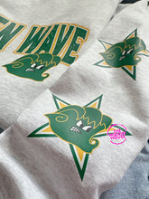 Load image into Gallery viewer, GREEN WAVE TRENDY STARS CREWNECK
