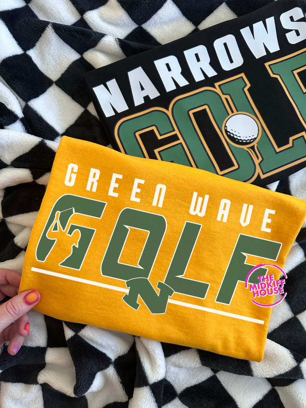 GREEN WAVE GOLF SLEEK LINE TEE