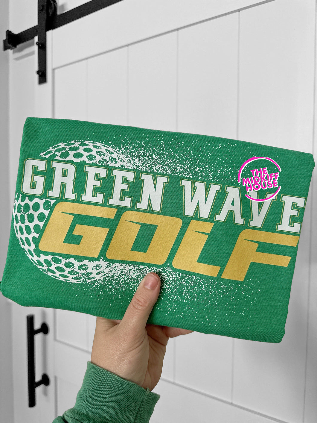 GREEN WAVE GOLF SPRAY CREWNECK