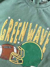 Load image into Gallery viewer, GREEN WAVE GRUNGE HELMET TEE
