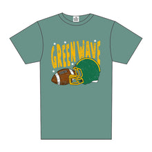 Load image into Gallery viewer, GREEN WAVE GRUNGE HELMET TEE
