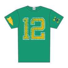 Load image into Gallery viewer, GREEN WAVE JERSEY NUMBER TEE
