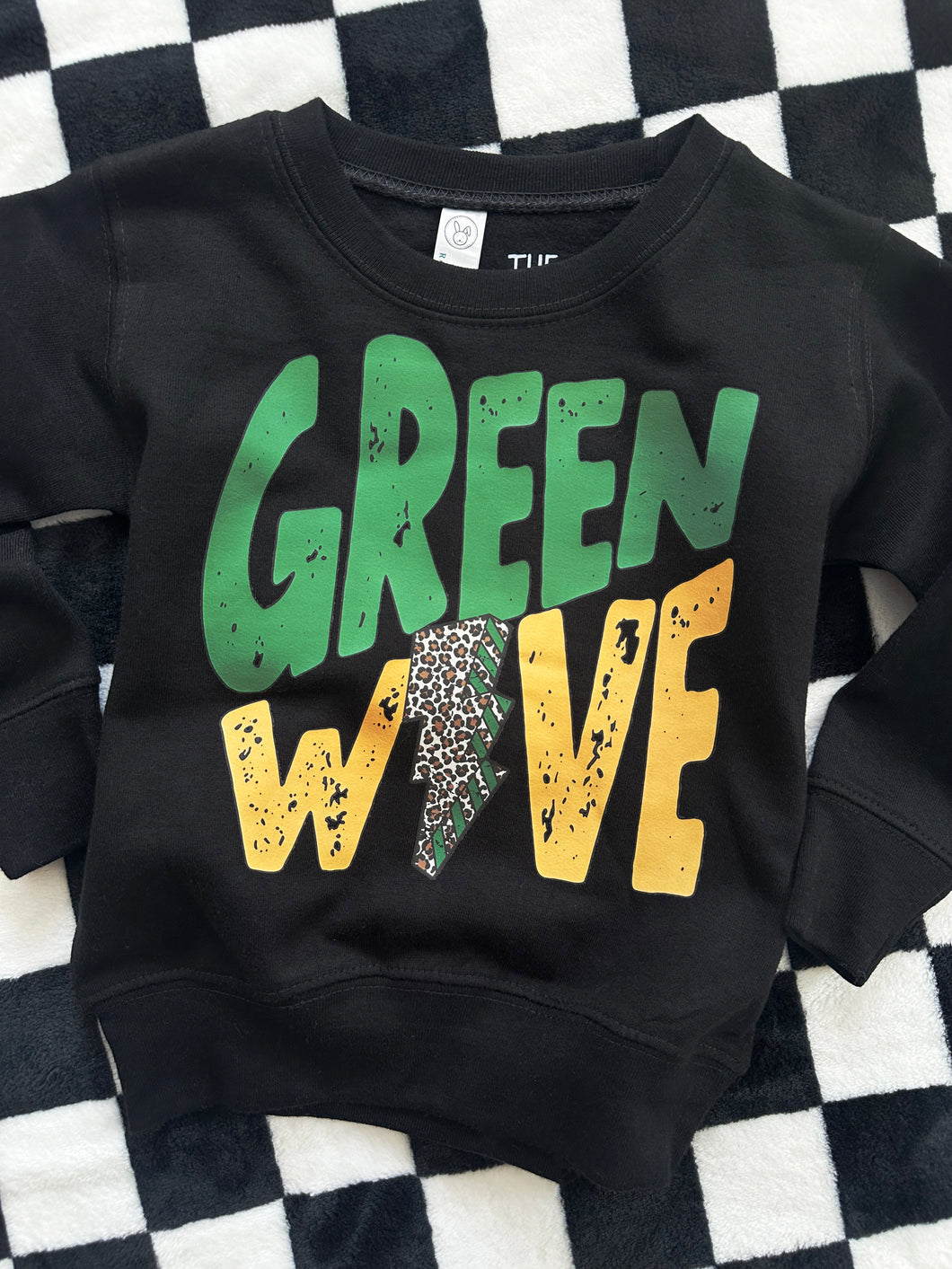 GREEN WAVE LIGHTNING CREWNECK (CLEARANCE)