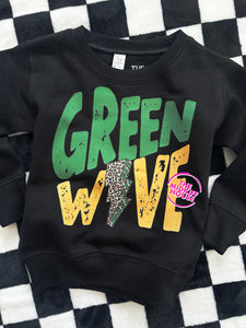 SALE! GREEN WAVE LIGHTNING CREWNECK