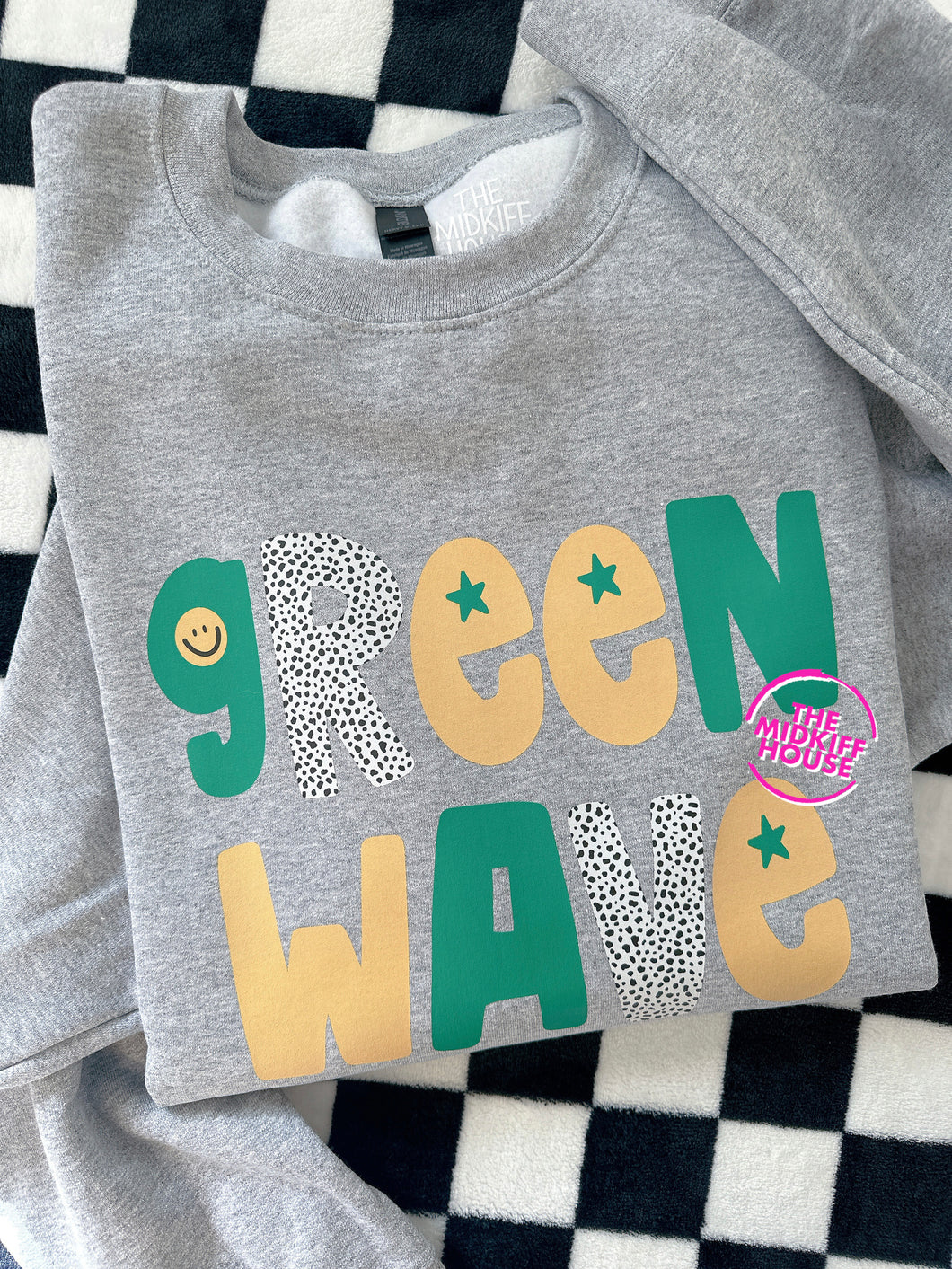 GREEN WAVE LITTLE CUTIE CREWNECK
