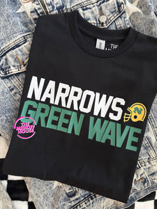 GREEN WAVE MINI HELMET TEE (CLEARANCE)