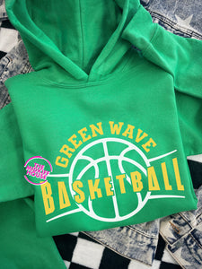 GREEN WAVE BASKETBALL PLAY THE GAME HOODIE
