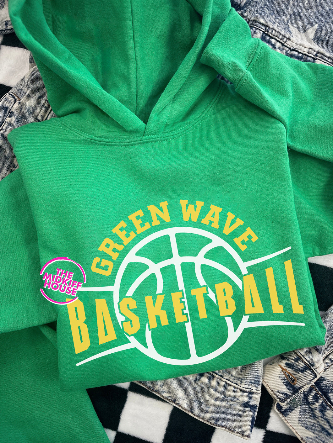 GREEN WAVE BASKETBALL PLAY THE GAME HOODIE