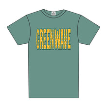 Load image into Gallery viewer, GREEN WAVE POLKA DOTS FAUX EMBROIDERY TEE

