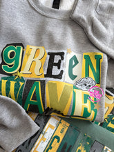 Load image into Gallery viewer, GREEN WAVE SCRAPBOOK CREWNECK
