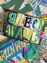 Load image into Gallery viewer, GREEN WAVE SCRAPBOOK TEE

