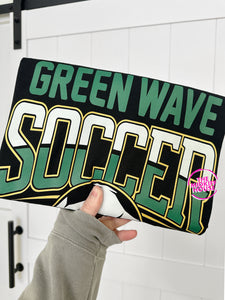 GREEN WAVE SOCCER ARCHED CREWNECK