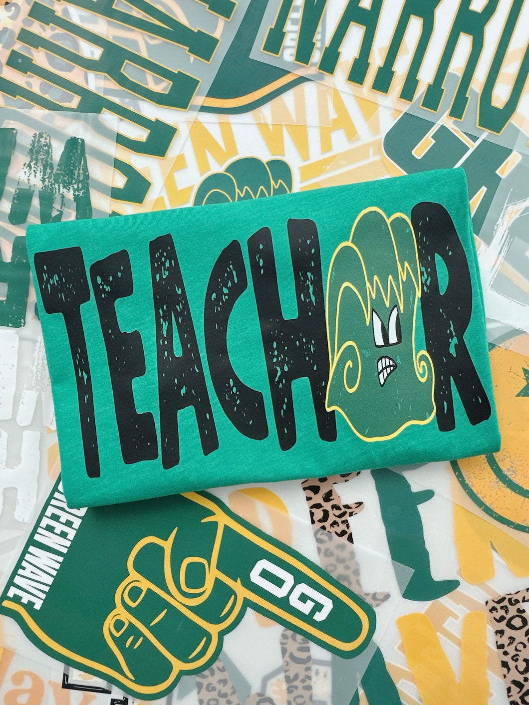 GREEN WAVE TEACHER TEE