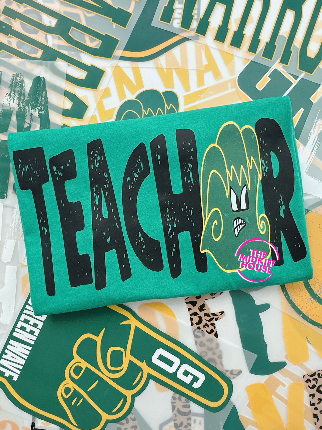 GREEN WAVE TEACHER TEE