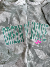 Load image into Gallery viewer, GREEN WAVE VARSITY COLORBLAST CREWNECK
