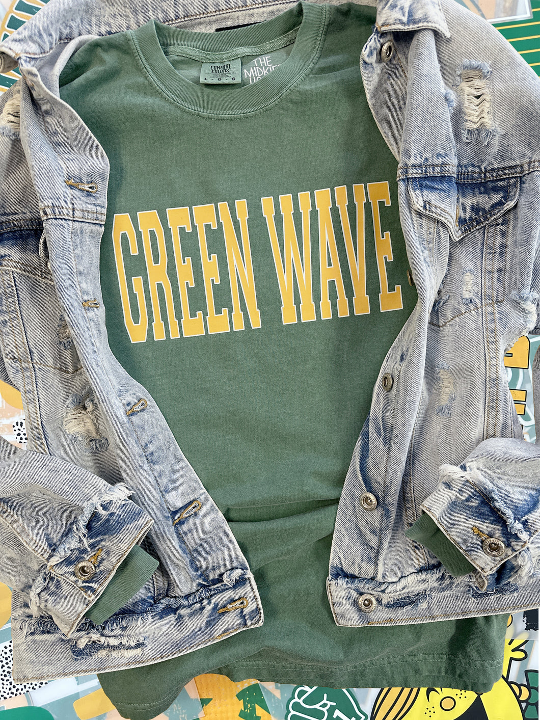 GREEN WAVE VARSITY LONG SLV