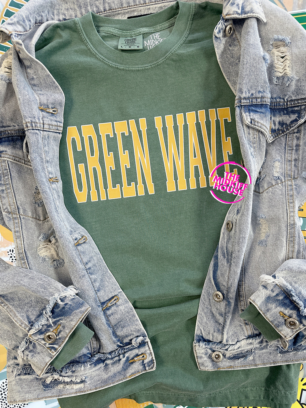 GREEN WAVE VARSITY LONG SLV
