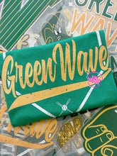 Load image into Gallery viewer, GREEN WAVE VINTAGE PLATE TEE
