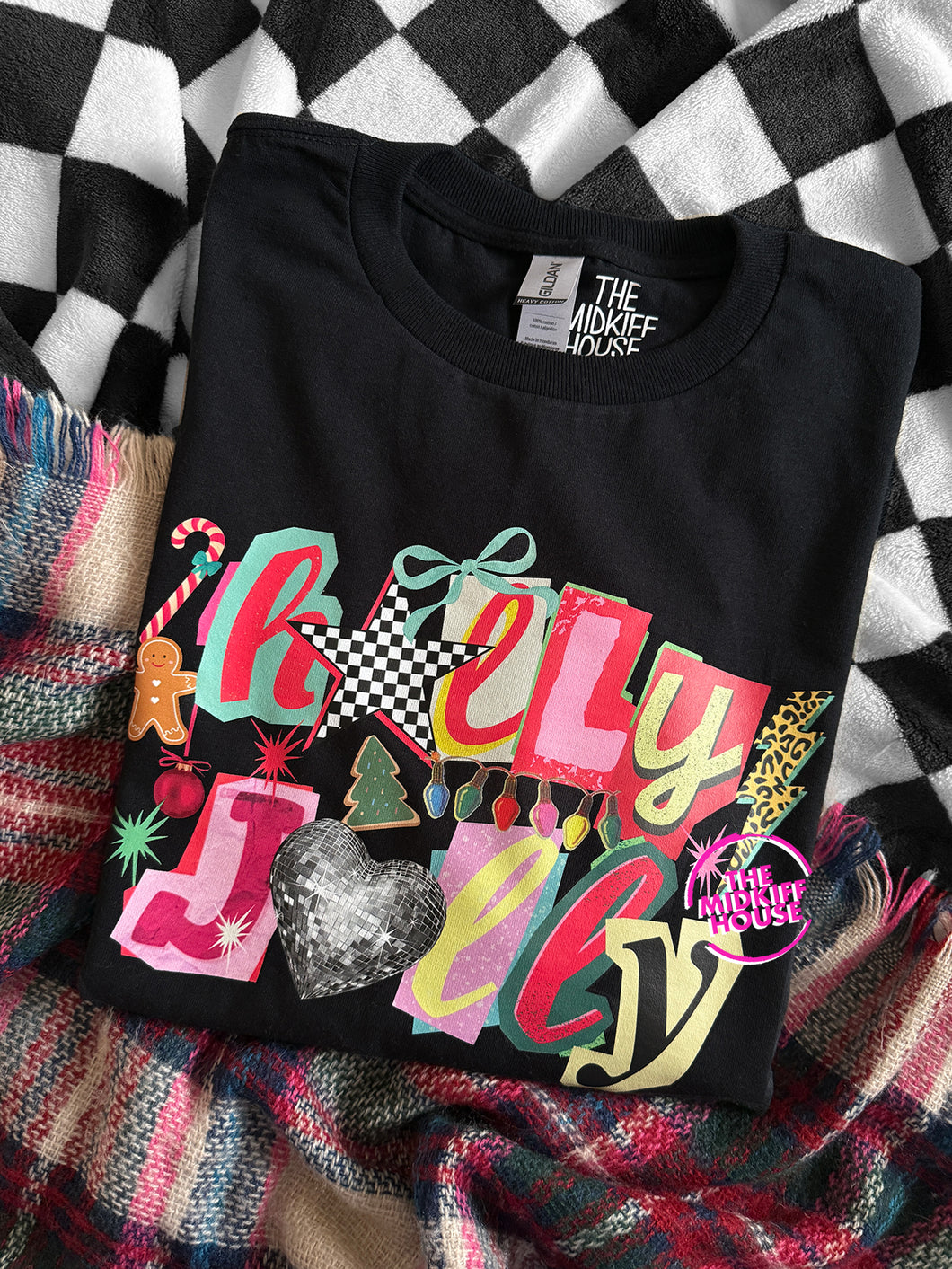 HOLLY JOLLY SCRAPBOOK TEE