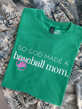 Load image into Gallery viewer, SALE! GOD MADE A BASEBALL MOM GREEN
